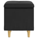 Ottoman med Opbevaring Sort 40 x 40 x 45 cm Kunstlæder