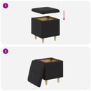 Ottoman med Opbevaring Sort 40 x 40 x 45 cm Kunstlæder