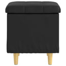 Ottoman med Opbevaring Sort 40 x 40 x 45 cm Kunstlæder