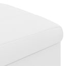 Ottoman med Opbevaring Hvid 40 x 40 x 45 cm Kunstlæder