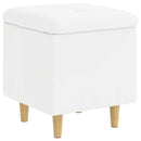 Ottoman med Opbevaring Hvid 40 x 40 x 45 cm Kunstlæder