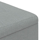 Ottoman med Opbevaring Lysegrå 60 x 60 x 45 cm Stof