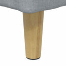 Ottoman med Opbevaring Lysegrå 60 x 60 x 45 cm Stof