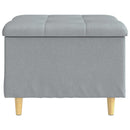 Ottoman med Opbevaring Lysegrå 60 x 60 x 45 cm Stof