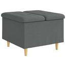 Ottoman med Opbevaring Mørkegrå 60 x 60 x 45 cm Stof