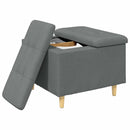 Ottoman med Opbevaring Mørkegrå 60 x 60 x 45 cm Stof