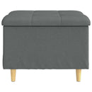 Ottoman med Opbevaring Mørkegrå 60 x 60 x 45 cm Stof