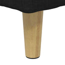 Ottoman med Opbevaring Sort 60 x 60 x 45 cm Stof
