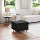 Ottoman med Opbevaring Sort 60 x 60 x 45 cm Stof