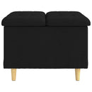 Ottoman med Opbevaring Sort 60 x 60 x 45 cm Stof