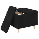 Ottoman med Opbevaring Sort 60 x 60 x 45 cm Stof