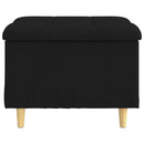 Ottoman med Opbevaring Sort 60 x 60 x 45 cm Stof