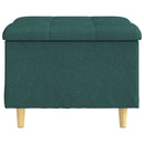 Ottoman med Opbevaring Mørkegrøn 60 x 60 x 45 cm Stof