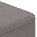 Ottoman med Opbevaring Gråbrun 60 x 60 x 45 cm Stof