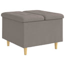 Ottoman med Opbevaring Gråbrun 60 x 60 x 45 cm Stof