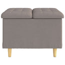 Ottoman med Opbevaring Gråbrun 60 x 60 x 45 cm Stof