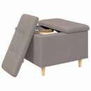 Ottoman med Opbevaring Gråbrun 60 x 60 x 45 cm Stof