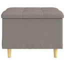 Ottoman med Opbevaring Gråbrun 60 x 60 x 45 cm Stof