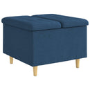 Ottoman med Opbevaring Blå 60 x 60 x 45 cm Stof