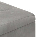 Ottoman med Opbevaring Lysegrå 60 x 60 x 45 cm Fløjl