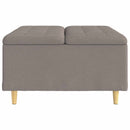 Ottoman med Opbevaring Gråbrun 80 x 80 x 45 cm Stof