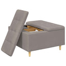 Ottoman med Opbevaring Gråbrun 80 x 80 x 45 cm Stof