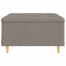 Ottoman med Opbevaring Gråbrun 80 x 80 x 45 cm Stof