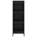 Bogskab Sort eg 40 x 30 x 121 cm Konstrueret træ