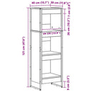 Bogskab Artisan eg 40 x 30 x 121 cm Konstrueret træ