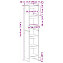 Bogskab Gammelt træ 40 x 30 x 189,5 cm Konstrueret træ