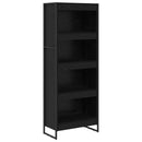 Bogskab Sort eg 60 x 30 x 155 cm Konstrueret træ