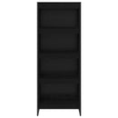 Bogskab Sort eg 60 x 30 x 155 cm Konstrueret træ