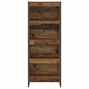 Bogskab Gammelt træ 60 x 30 x 155 cm Konstrueret træ