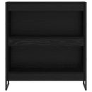 Bogskab Sort eg 80 x 30 x 86,5 cm Konstrueret træ