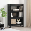 Bogskab Sort eg 80 x 30 x 121 cm Konstrueret træ