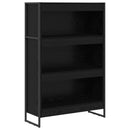 Bogskab Sort eg 80 x 30 x 121 cm Konstrueret træ