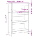 Bogskab Gammelt træ 80 x 30 x 121 cm Konstrueret træ