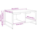 Sofabord Sort eg 80 x 50 x 40 cm Konstrueret træ