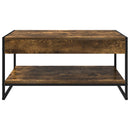 Sofabord Røget Eg 80 x 50 x 40 cm Konstrueret træ