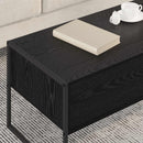 Sofabord med skuffe Sort eg 100 x 46 x 40 cm Konstrueret træ