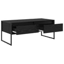 Sofabord med skuffe Sort eg 100 x 46 x 40 cm Konstrueret træ