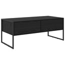 Sofabord med skuffe Sort eg 100 x 46 x 40 cm Konstrueret træ