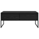 Sofabord med skuffe Sort eg 100 x 46 x 40 cm Konstrueret træ