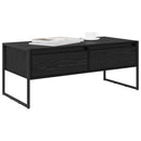Sofabord med skuffe Sort eg 100 x 46 x 40 cm Konstrueret træ
