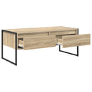 Sofabord med skuffe Sonoma 100 x 46 x 40 cm Konstrueret træ