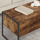 Sofabord med skuffe Røget Eg 100 x 46 x 40 cm Konstrueret træ