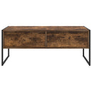 Sofabord med skuffe Røget Eg 100 x 46 x 40 cm Konstrueret træ