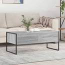 Sofabord med skuffe Grå Sonoma 100 x 46 x 40 cm Konstrueret træ