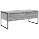 Sofabord med skuffe Grå Sonoma 100 x 46 x 40 cm Konstrueret træ