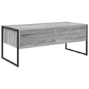 Sofabord med skuffe Grå Sonoma 100 x 46 x 40 cm Konstrueret træ